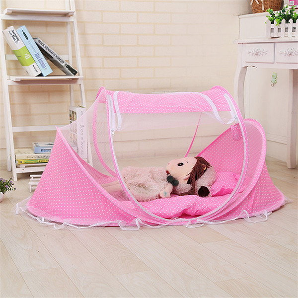 2018 New baby bed nets, children's nets set of four, baby folding nets, with music package