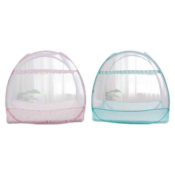 Ger Crib Safety Pop Out Tent Mosquito Net Automatic Double Door Crib Dense Mosquito Net Encrypted Cute Baby