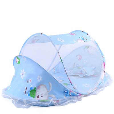 New Children's Cartoon Mosquito Net Baby Folding with Sleeping Pad Mosquito Net Bed 0-3 Years Old Boys and Girls Mosquito Net Bed