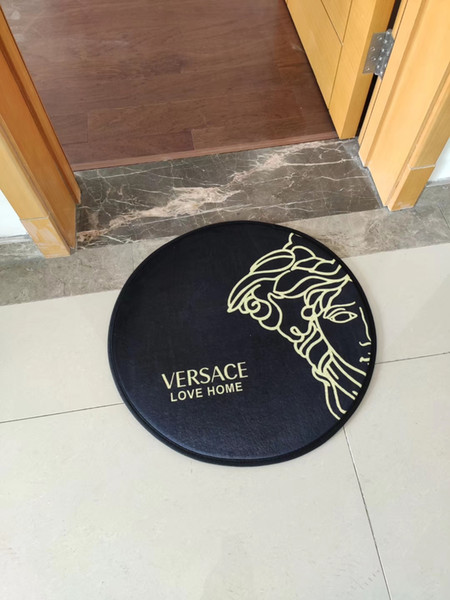 Size 60cm 2019 new design letters round mat carpet living room bedroom door mat kitchen thick anti-skid bath mat