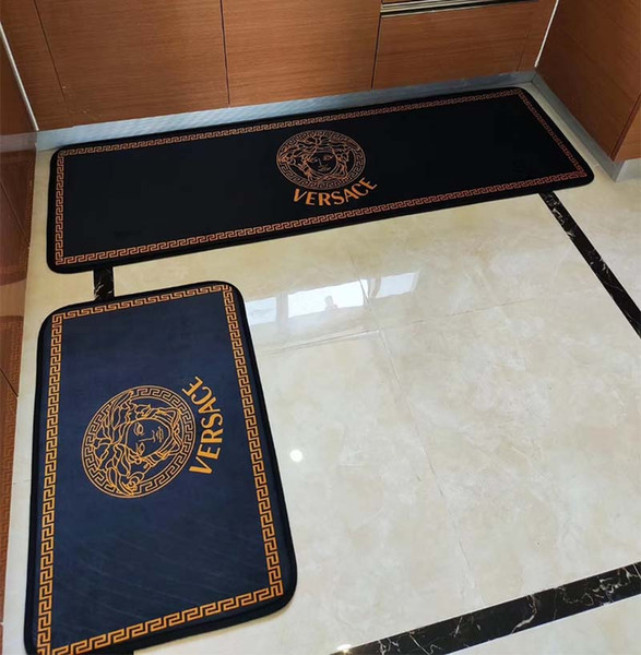 New 2019 Carpet 2 Piece Letter Mat Mats Carpet Balcony Bedroom Kitchen Bathroom Non-slip Fashion Suede Mat Set