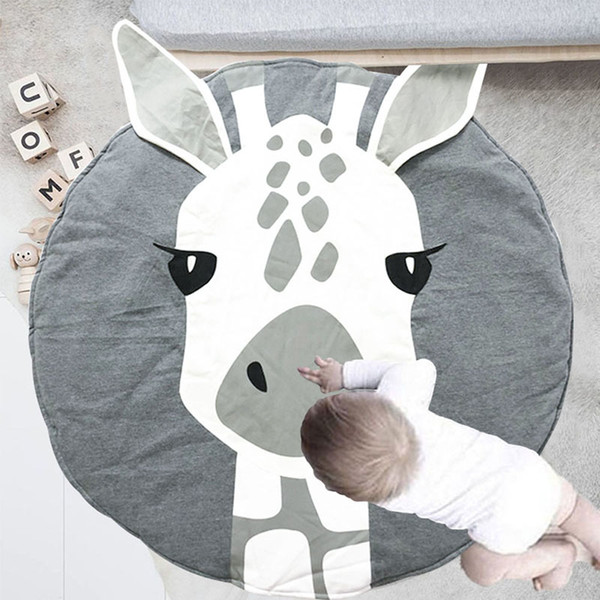 New Born Baby Cotton Soft Cartoon Animals Giraffe Print Baby Play Mats Child Crawling Mat Carpet Unisex Educational Toddler Toy CJ191220