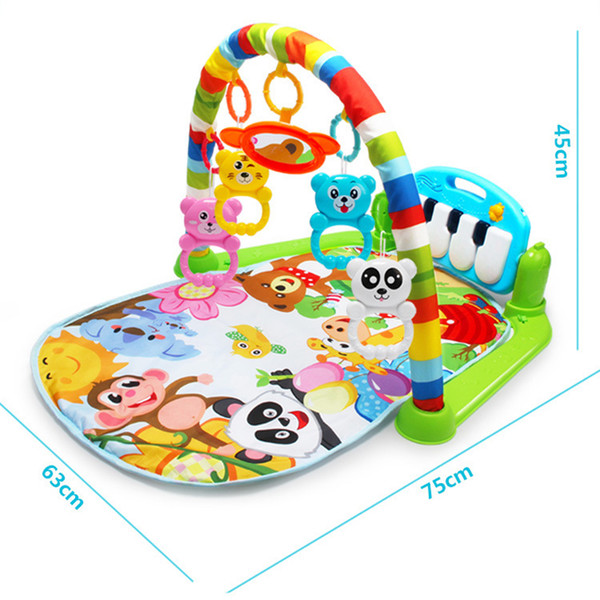 3 in 1 Baby Play Mat Rug Toys Kid Crawling Music Play Game Developing Mat with Piano Keyboard Infant Carpet Education Rack Toy CJ191216