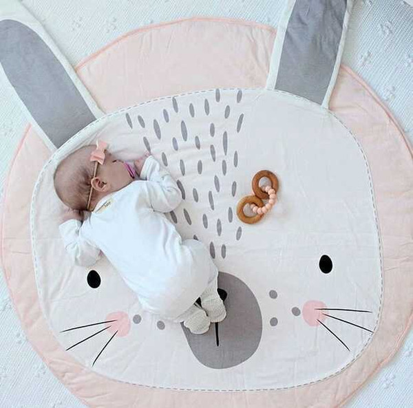 Ins Cute Baby Crawling Mat Soft 15 Style Animals Print Mats Crawling Blanket Play Game Indoor Outdoor Baby Room Decoration Round Game Carpet