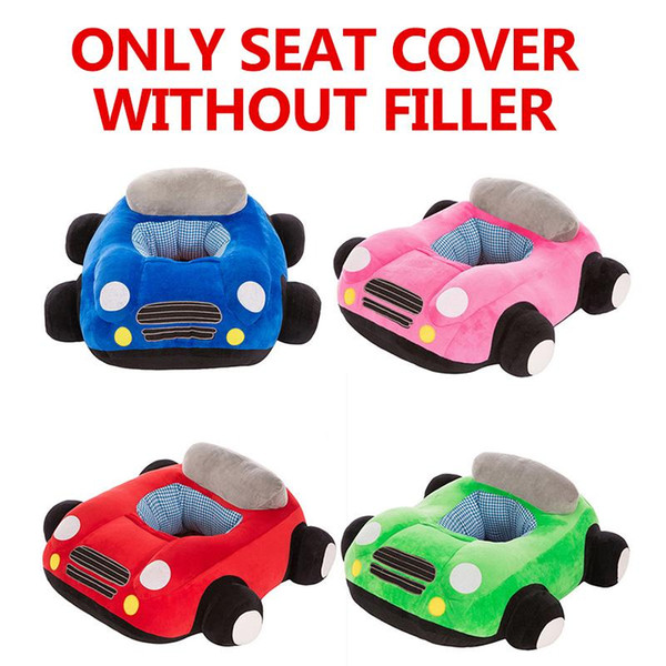 Baby Car Shape Seats Sofa Toys Infant Furniture Plush Seat Support Without Filler Kids Learn to Sit Training Chair Leather Case