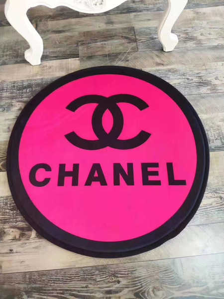 2019 New design letters round mat 60cm carpet living room bedroom door mat kitchen thick anti-skid bath mat