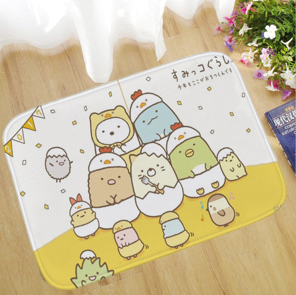 40*60cm Cute Cartoon Anime Floor Mats Living Room Bedroom Door Mats Kitchen Non-slip Seat Cushion Home Child Mat 27 Styles