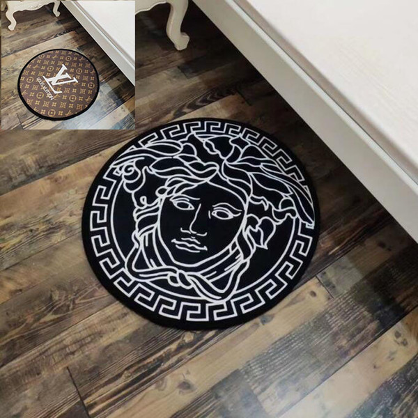 New Design letters round mat 60cm carpet living room bedroom door mat kitchen thick anti-skid bath mat