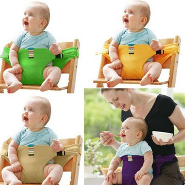 Baby Portable Dinning Chair Safety Belt Porable Seat Kids Baby Lunch Chair Seat Feeding High Harness