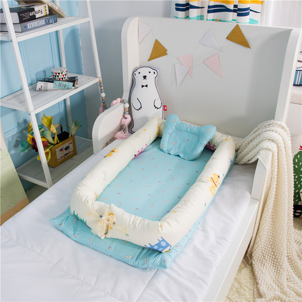 Baby Nest Bed Crib Portable Kids Sofa Bed Removable And Washable Crib Travel Bed For Children Infant Kids Cotton Cradle