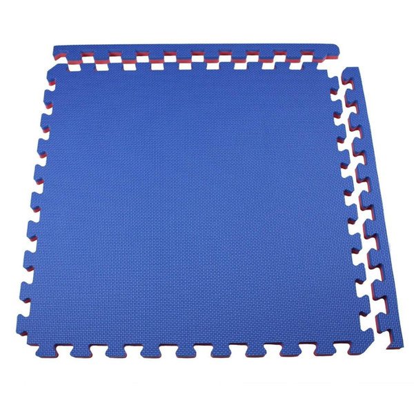 Martial Arts EVA Taekwondo Mats 1m x 1m x 25mm Blue&Red interlocking