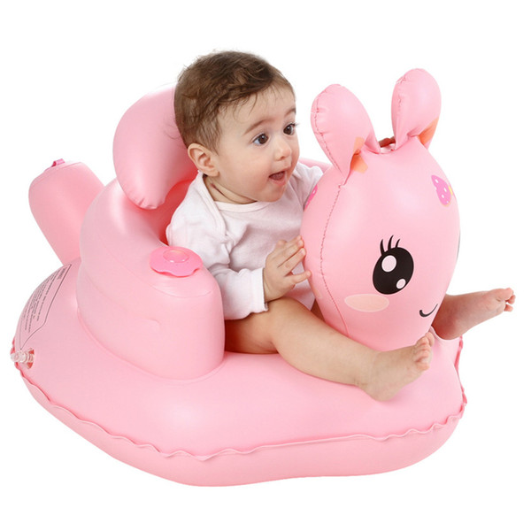 Multifunctional Baby Inflatable Chair PVC Kids Seat Sofa Pink Bath Seats Dining Pushchair Infant Portable For Baby