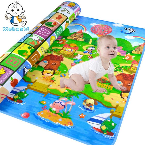 Maboshi Waterproof Baby Crawling Mats Ocean And Zoo Children Play Beach Game Eva Foam Soft Carpet Rug Toy 180*120CM