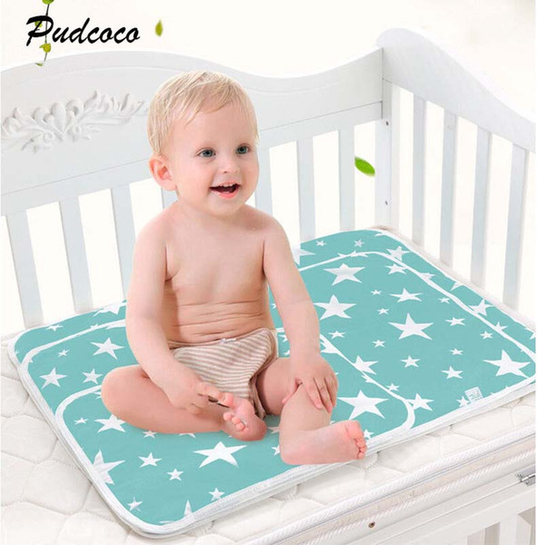 Pudcoco Baby Waterproof Mattress 2018 New Cotton 6 Colors Sheet Protector Diapering Changing Pads For Bed/Travel