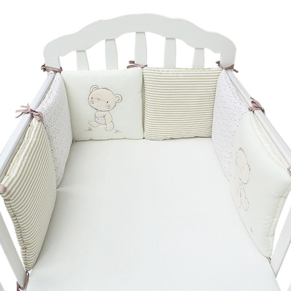 Hot Sale 6Pcs/Lot Baby Bed Bumper in the Crib Cot Bumper Baby Bed Protector Crib Bumper Newborns Toddler Bed Bedding Set