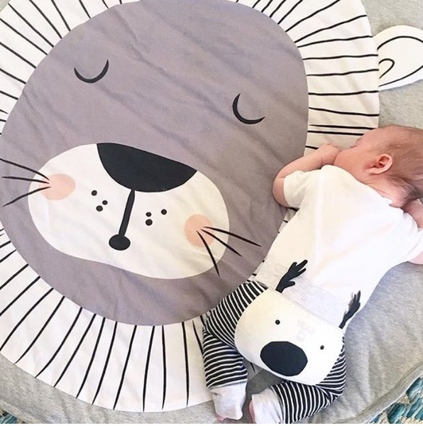 New Baby Blankets Swaddling Sleeping Wrap Air Conditioning Quilt Cartoon Animal Lion Tiger Bear Soft Cushion Kids Carpet Mat 90cm A8389