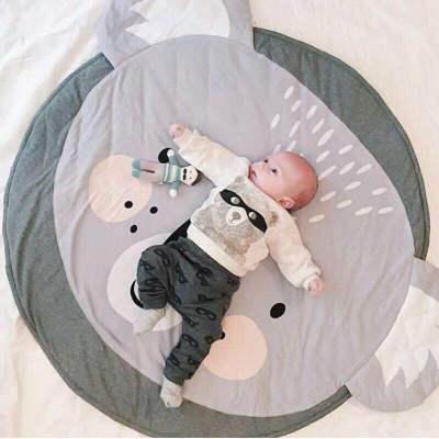 Baby Blanket Cat Koala Game Mat Kids Crawling Carpet baby Bedding Stroller Blanket Children's Room Decoration 90CM