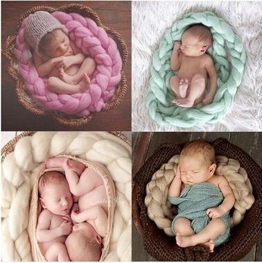 Baby Woven Blankets Manual Twist braid Newborn Blanket Solid Color Infant Mats Carpet Props Stuffing Hot Sale Free DHL 219