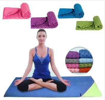 Soft Travel Sports Fitness Exercise Pilates Yoga mat towel blanket cover non-slip sports Towel 183CM x 63CM free shipping