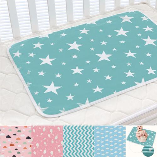 Fashion Soft Cute Cotton + EVA Waterproof Reusable Baby Infant Mat Breathable Nappy Cover Change Urine Pad New