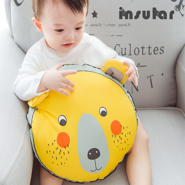 Children's Super soft Fabric Round Color Cartoon Printing Floor Pillow Seating Cushion for infant bedding Plush Foam Mat.