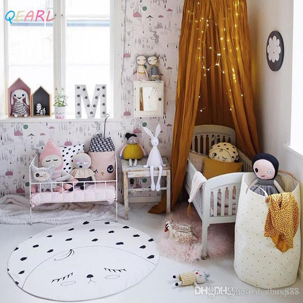 QEARL Smiley Robe Baby Toy Pad 2017 New Smiley Face Carpet Print Baby Bedding Blanket Children's Room Decoration Baby Crawler Pad