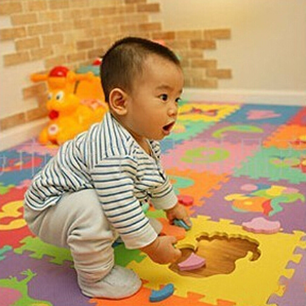 Baby Child Split Joint Number animal EVA Foam Puzzle Mat Maths Letters Floor Mat Baby's Climb Blanket free shipping