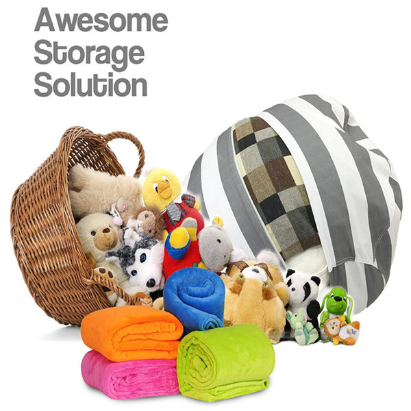 5 Colors 18 inch Home Storage Bean Bags Beanbag Chair Kids Bedroom Stuffed Animal Organizer Bag Plush Toys Baby Play Mat CCA8938 20pcs