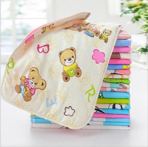 5pcs24 * 35cm Printed Diapers Kids Cloth Diapers Baby Stroller Pram Waterproof Bed Reusable Layer Foil Mat Blanket Urine P