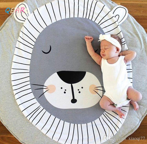 QEARL Lion Print Cotton Baby Toy Pad 2017 New Lion Print Cotton Baby Bedding Blanket Children's Room Decoration Baby Crawling Pad