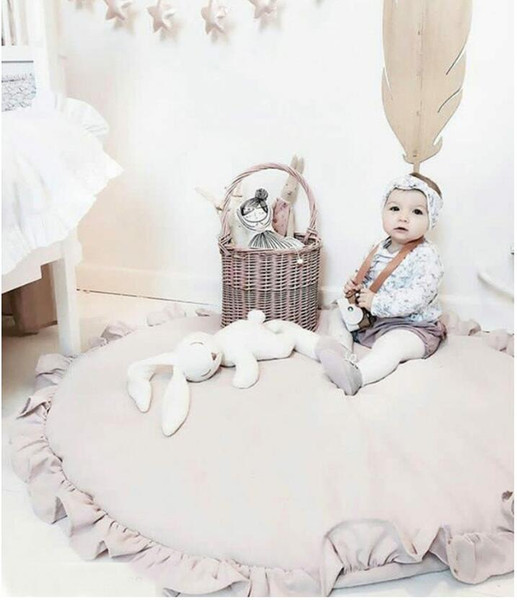 Round lace game blanket Baby carpet crawling mat Thickening decorative floor mats for children's houses Baby room carpet