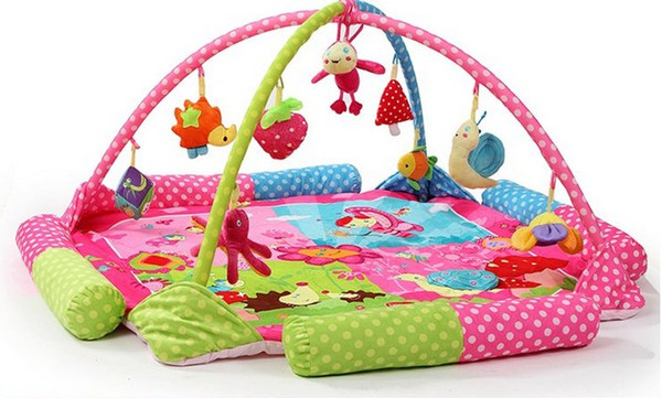 Baby play mat colourful game blanket with fitness rack crawling rugs educational toys activity carpet musical play gym mat free shipping