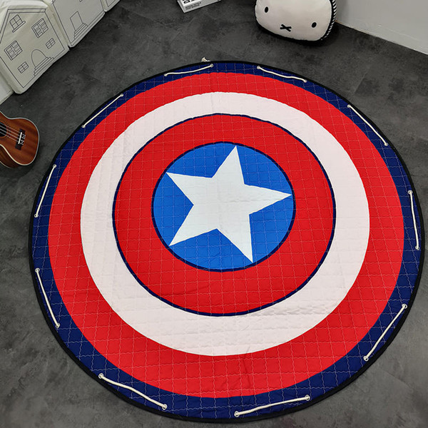 New round cartoon storage mat children 1.5m diameter cute cartoon printing storage mat crawling mat