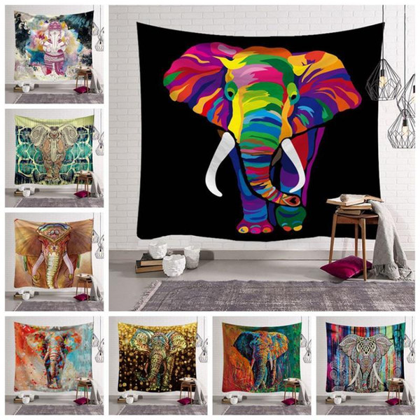 12 Styles Bohemian Mandala Tapestry Beach Towel Elephant Printed Yoga Mats Polyester Bath Towel Home Decoration Outdoor Pads 30pcs