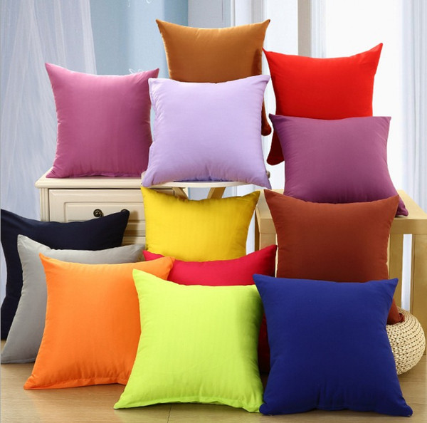 40/45/50/55/60cm*40/45/50/55/60cm Pillowcase Solid Color Pillow Cover Candy Colors Cushion Cover Decor Pillow home Decor 22colors