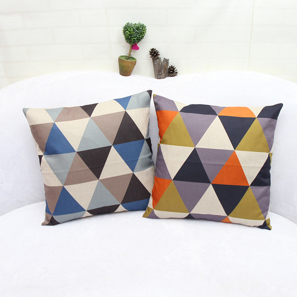 Abstraction geometric triangle simple pillows high quality hotel home sofa decor pillow cover waist cushion pillow size 45*45cm