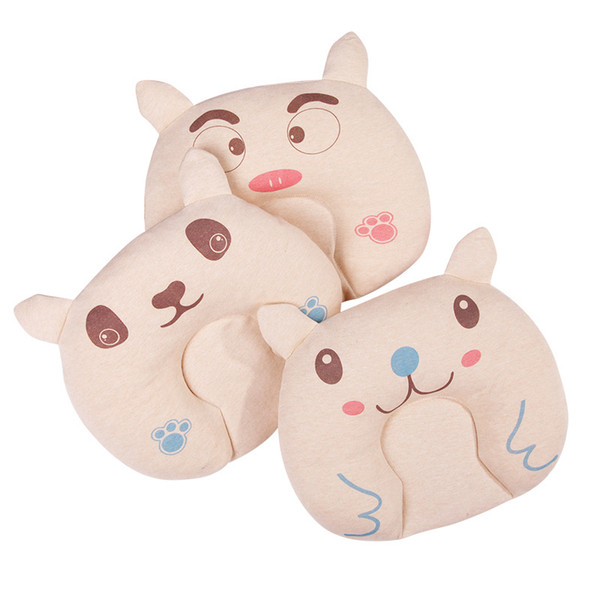 Cute Baby Bedding Pillows Cotton Cartoon Bear Styles Pillow Prevent Flat Head Support Anti-migraine Baby Pillow for Newborn