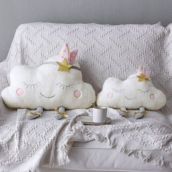 Cloud Baby Pillow Cushion For Children Plush Toys Newborn Room Decoration Kids Stuffed Toys Photography Props Girl Wall Stickers