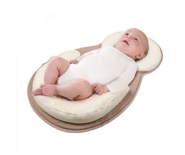 Portable Baby Bed Mattress Baby Pillow For Newborn and Anti Roll Infant Head Syndrome PreventionAdjustable Size