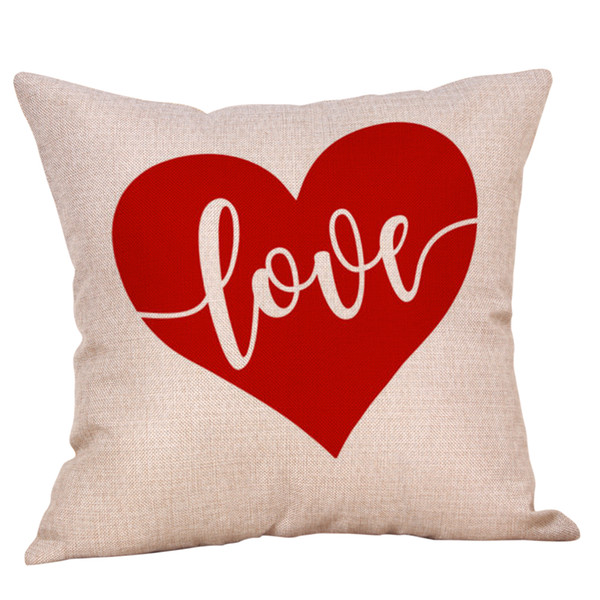 Valentines Pillows Case 2019 Valentine's Day stripe Letter Love print Pillow Covers Sofa Nap Cushion Cover Gifts Decor 23 Colors 45*45CM