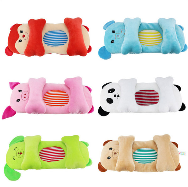 6 Styles Newborn Baby Cartoon Pillow Dog Elephant Bear Cute Baby Shape Anti-flat Anti-deviation Pillow for 0-12 Month Baby L474