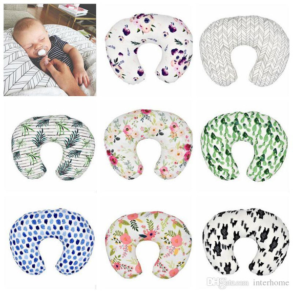 Baby Pillow Case Nursing Soft Pillow Covers Infant Cuddle U-Shaped Pillowcase Car Sofa Cushion Cover Kids Feeding Waist Pillowcase TL176