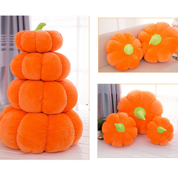 Plush Pumpkin Decorative Pillows Back Cushion Waist Cushion Throw Pillows Hallowmas Decor 45cm