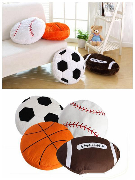 Softball Soccer Cushion Sport Baseball Pillow Home Decor Soccer Ball Stuffed Plush Toy World Cup Gift