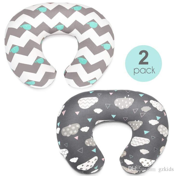 Stretchy Nursing Pillow Covers-2 Pack Nursing Pillow Slipcovers for Breastfeeding Moms Ultra Soft Snug Fits On Infant Nursing Pillo