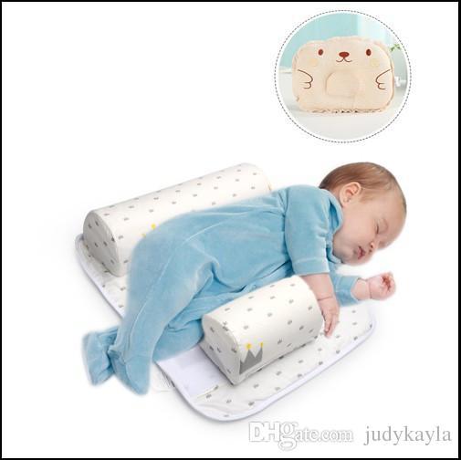 2017 New Baby Infant Newborn Sleep Positioner Anti Roll Pillow With Sheet Cover+Pillow 2pcs Sets