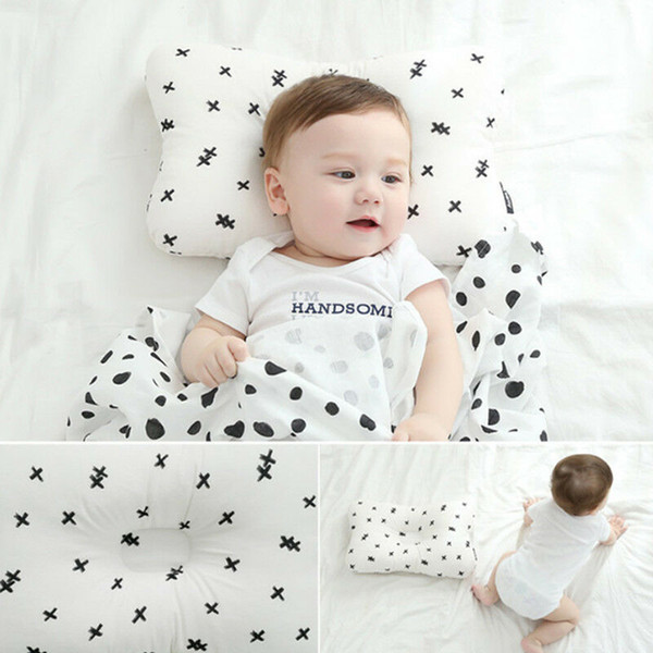 Newborn Baby Pillows Infant Pillow Memory Foam Positioner Prevent Flat Head Anti Roll /BY