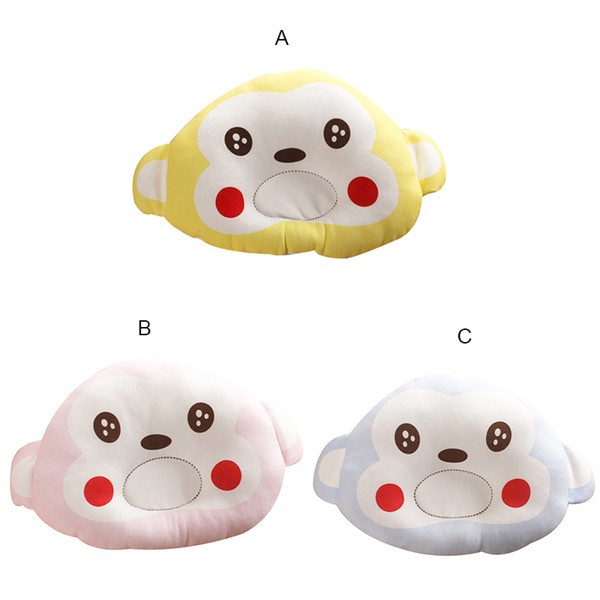 New Baby Boy Girl Pillows Cute Cartoon pattern Newborn Pillow Kid Support Shape Soft Velvet Cotton Memory Pillow Sleep Bedding