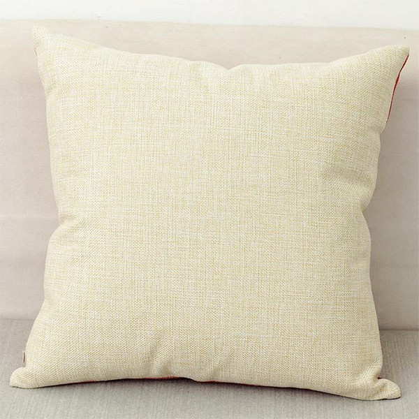 40x40cm natural poly linen pillow case blanks for DIY sublimation plain burlap cushion cover embroidery blanks