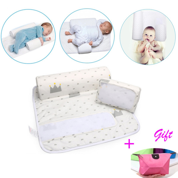 New Baby Infant Newborn Sleep positioner Anti Roll Pillow With Sheet CoverNew Baby Infant Newborn Sleep positioner Anti Roll Pillow With She